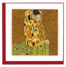 Load image into Gallery viewer, Artist Series - Quilled The Kiss, Klimt Greeting Card
