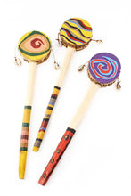 Load image into Gallery viewer, Tiny Handpainted Leather Spin Drum
