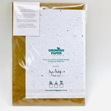 Load image into Gallery viewer, Growing Paper greeting card - Bee Kind: Plastic Sleeve
