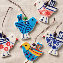 Load image into Gallery viewer, Hand Painted Ceramic Bird Ornament
