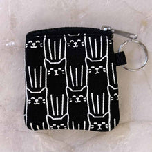 Load image into Gallery viewer, Fabric Earbuds Case - Earbuds Holder - Cute Tech Accessory - Black Cats
