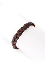 Load image into Gallery viewer, Brown Braided Leather Bracelet from Kenya
