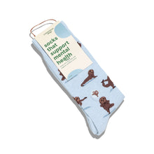 Load image into Gallery viewer, Socks that Support Mental Health | Blue Sloths: Medium
