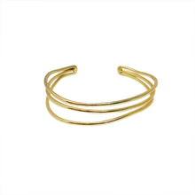 Load image into Gallery viewer, Layered Waves Cuff - Gold
