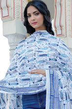 Load image into Gallery viewer, Deepa Block Print Sarongs: Blue Fish
