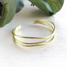 Load image into Gallery viewer, Layered Waves Cuff - Gold
