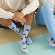 Load image into Gallery viewer, Socks that Support Mental Health | Blue Sloths: Medium
