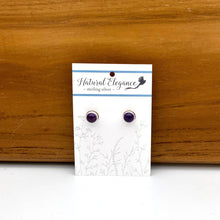 Load image into Gallery viewer, Amethyst Sterling Silver Stud Earrings
