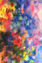 Load image into Gallery viewer, Aloka Cupro Floral Scarves: Sage &amp; Indigo
