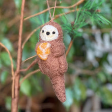 Load image into Gallery viewer, Sea Otter with Star Felt Ornament
