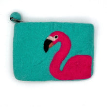 Load image into Gallery viewer, Flamingo Felt Coin Purse
