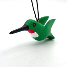 Load image into Gallery viewer, Mini Ruby-Throated Hummingbird Balsa Ornament
