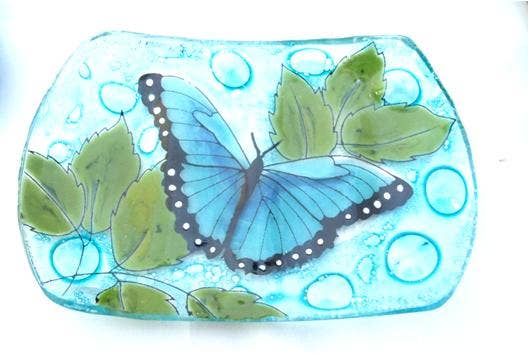 Blue Butterfly Soap Dish