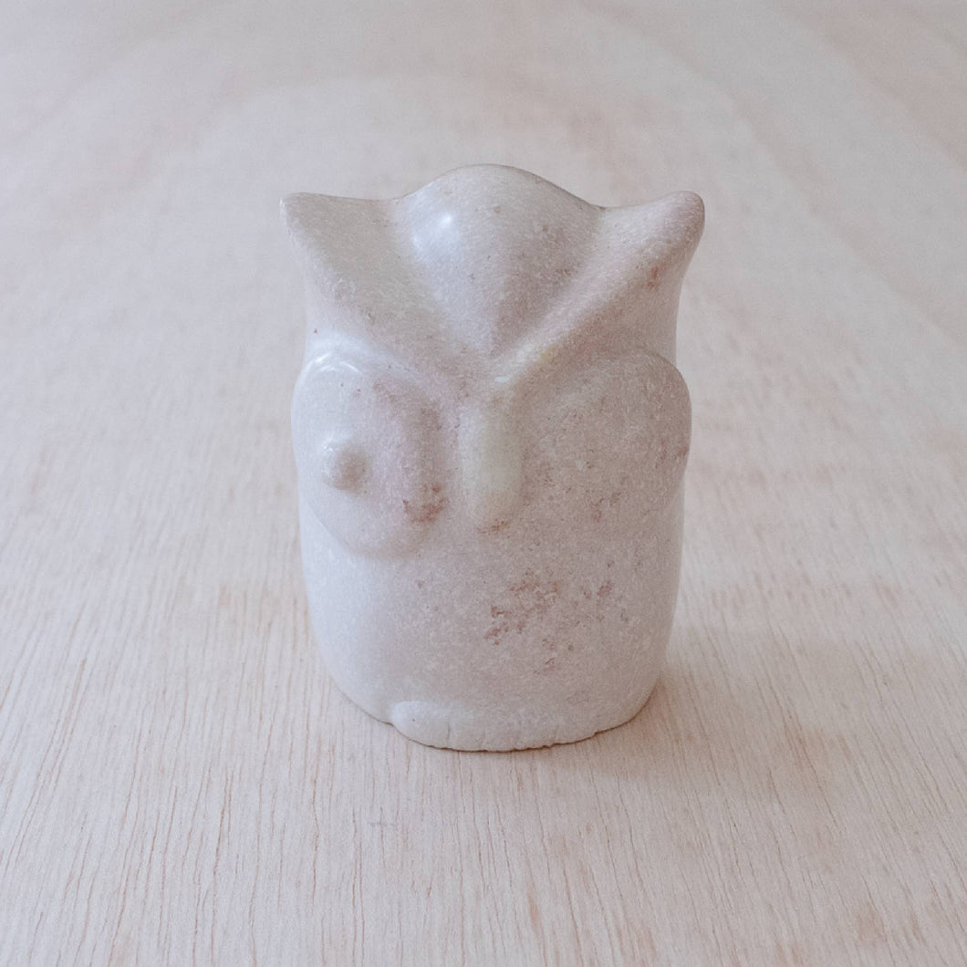 Natural Soapstone Owl