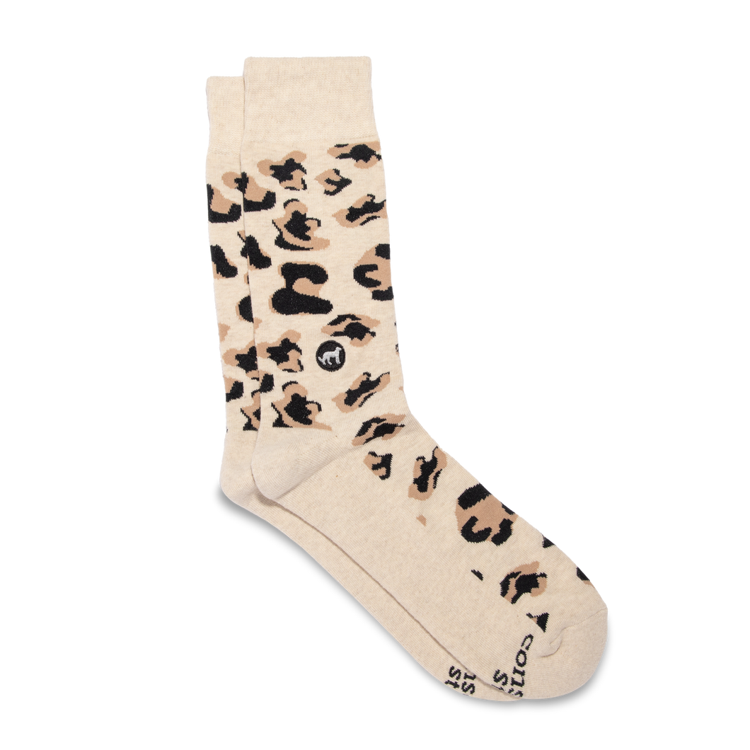 Socks that Protect Cheetahs - Medium (Beige)