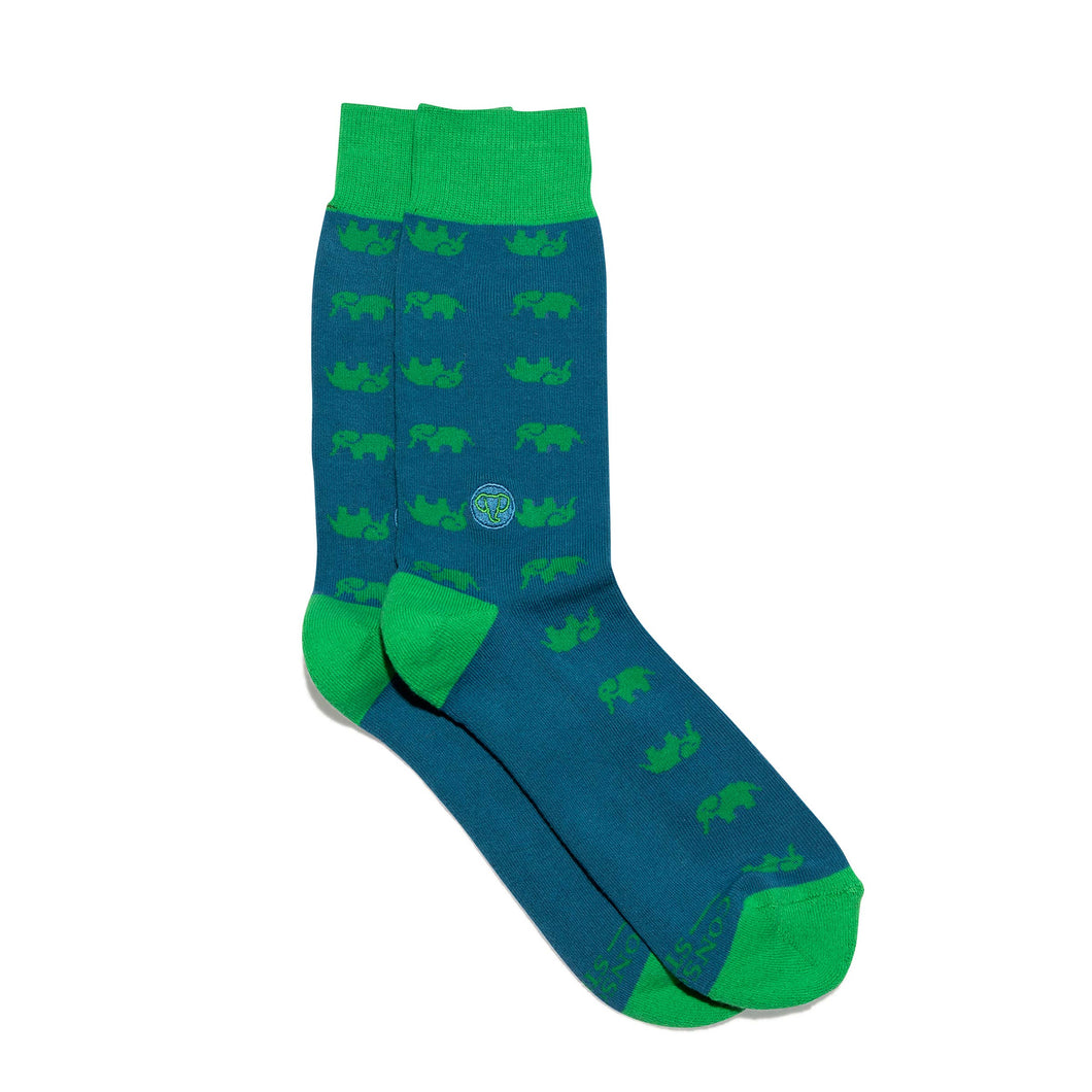 Socks that Protect Elephants (Blue Elephants)