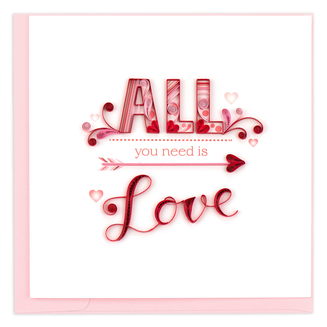 All You Need is Love Quilling Card