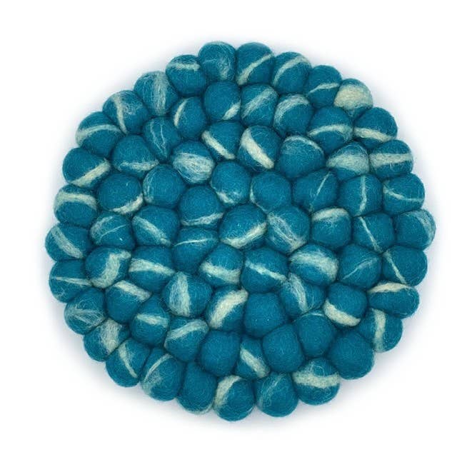 Blue Marble Felt Ball Trivet  (2024 limited design)