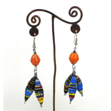 Load image into Gallery viewer, Triple Bead Paper Earrings - Various Colors
