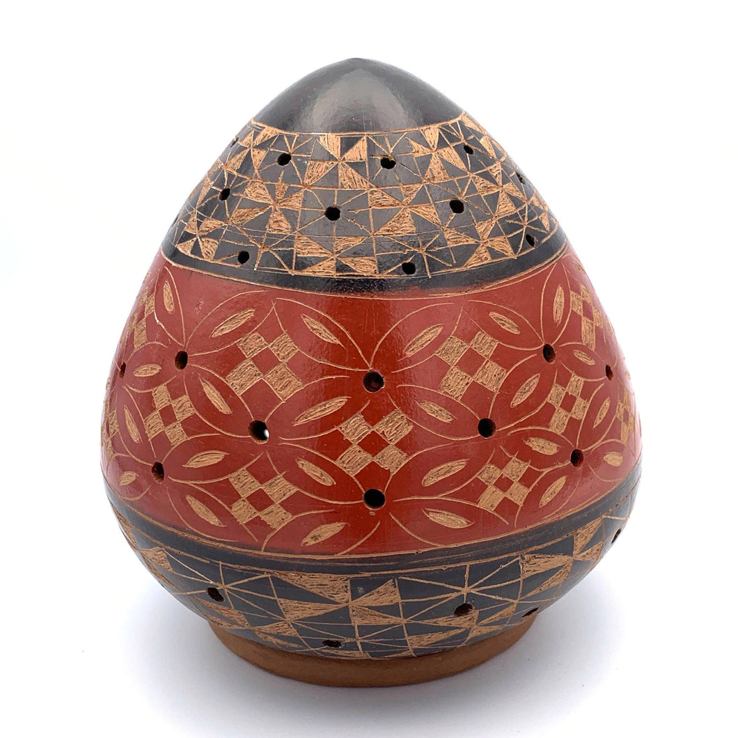 Geometric Mixed Design Luminary - Rust/Black