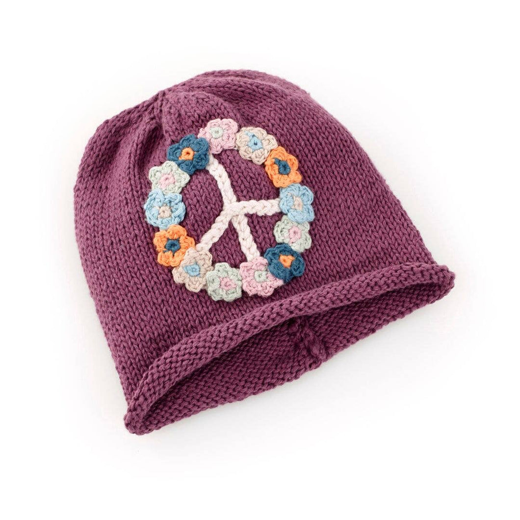 Soft Purple Peace Hat 0-6mos