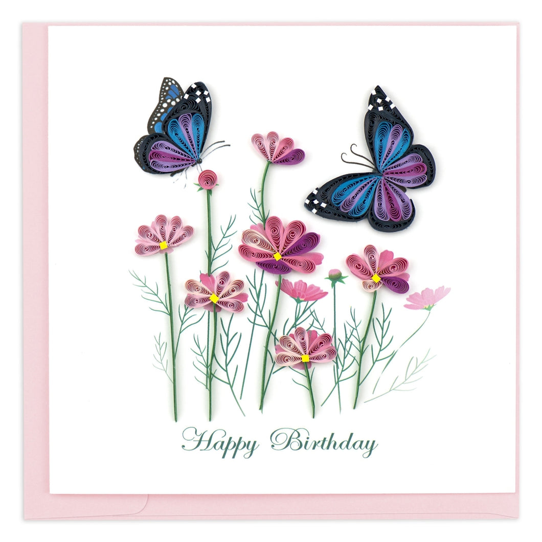 Birthday Flowers & Butterflies