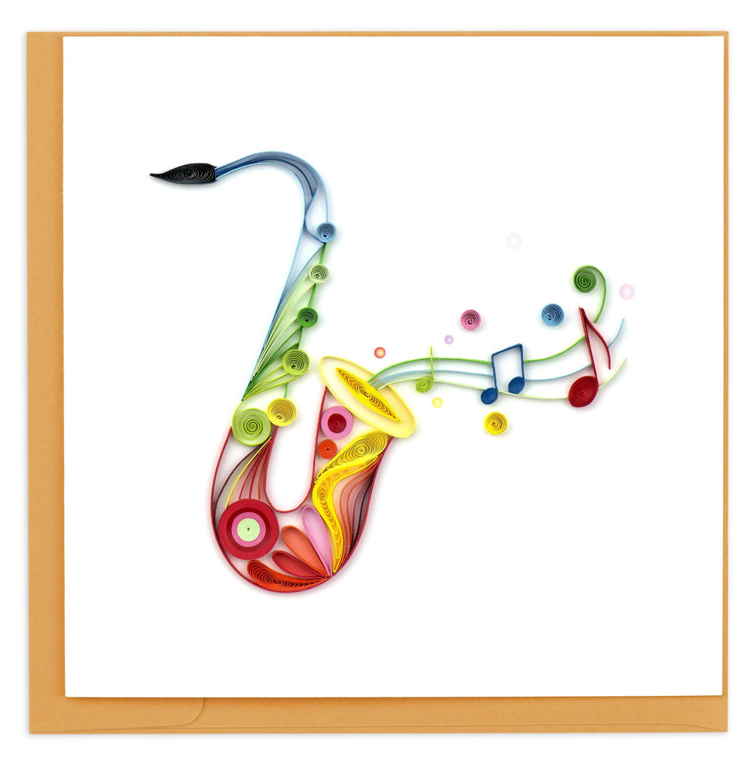 Saxophone Quilling Card