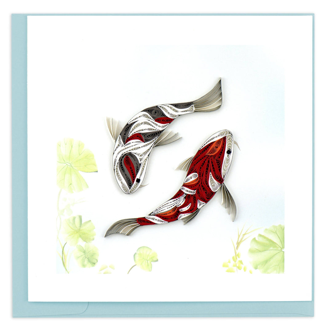Two Koi Fish Quilling Card