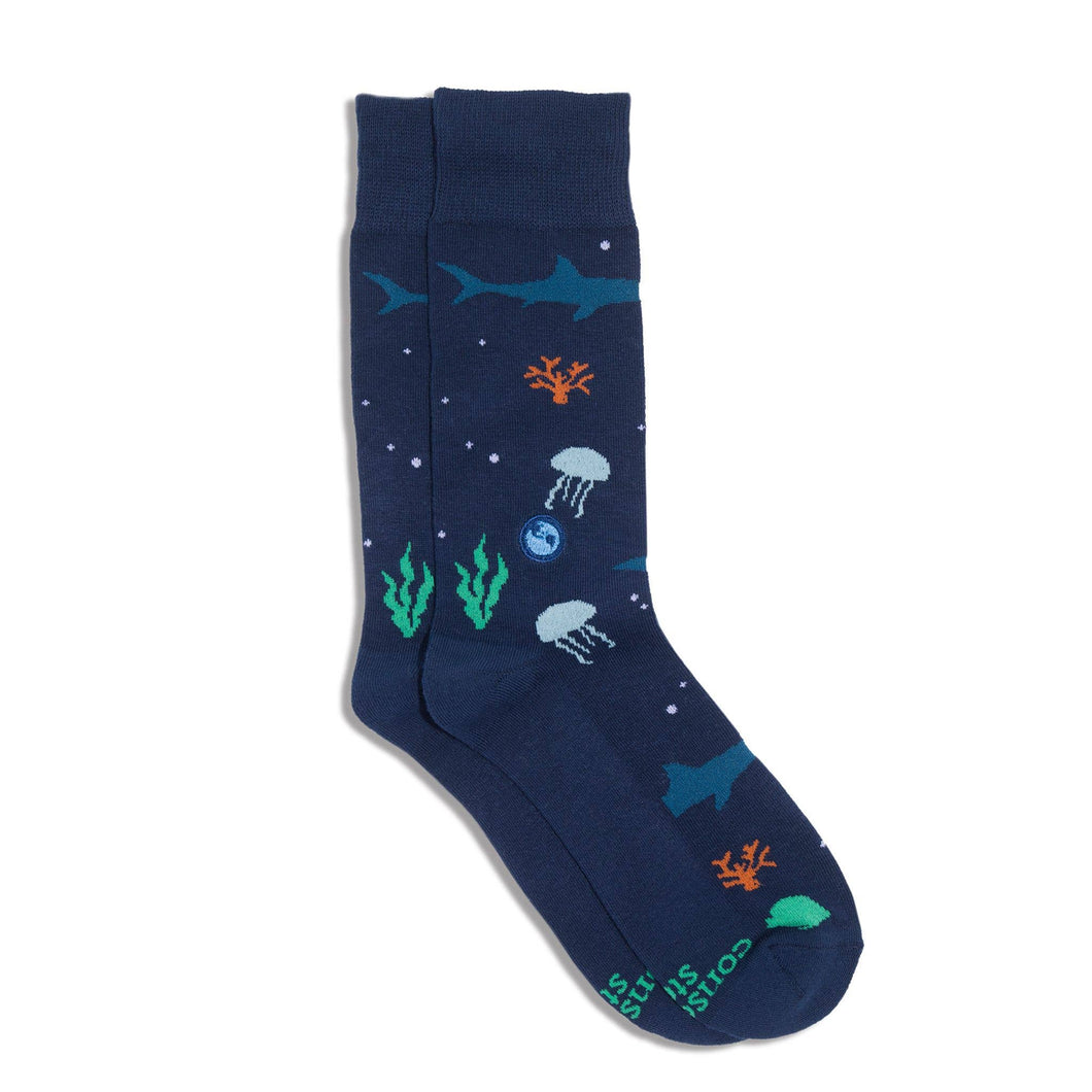 Discovery Socks that Protect Our Planet (Navy Ocean)