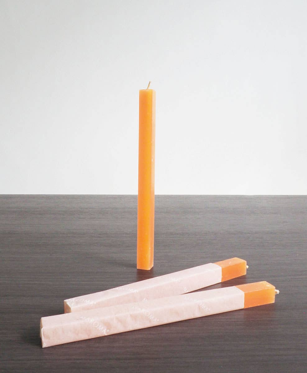 Square Taper Candle -  White Ginger