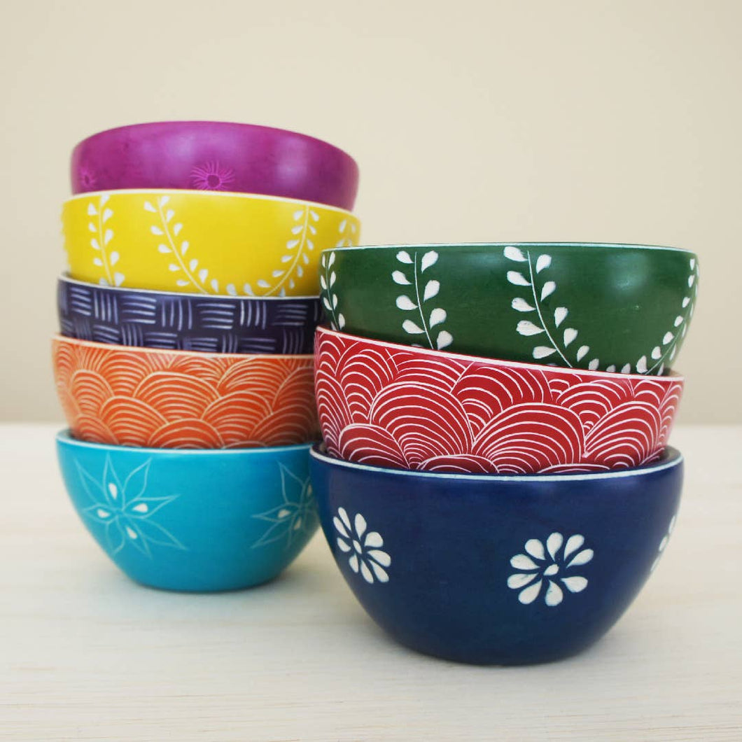 Patterned Bowl - Pale Blue