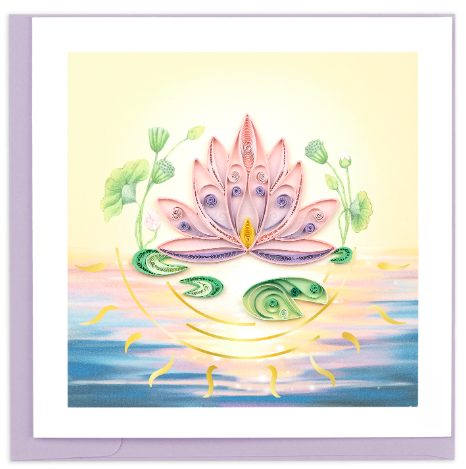 Special Anniversary Lotus Flower Card