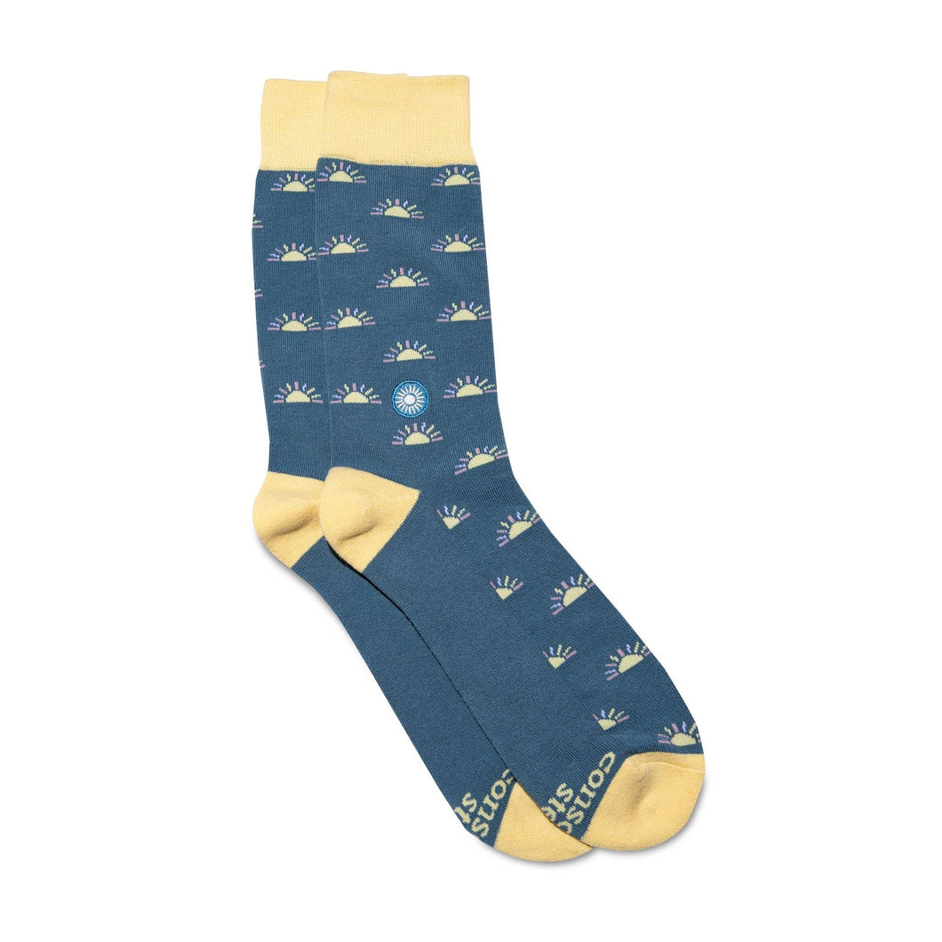 Socks that Support Mental Health (Rising Suns) - Medium