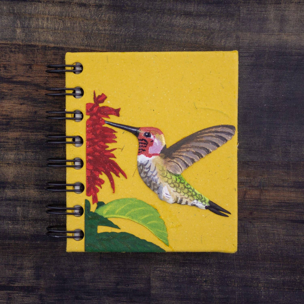 Small Notebook Hummingbird Yellow