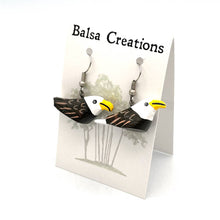 Load image into Gallery viewer, Bald Eagle Balsa Earrings
