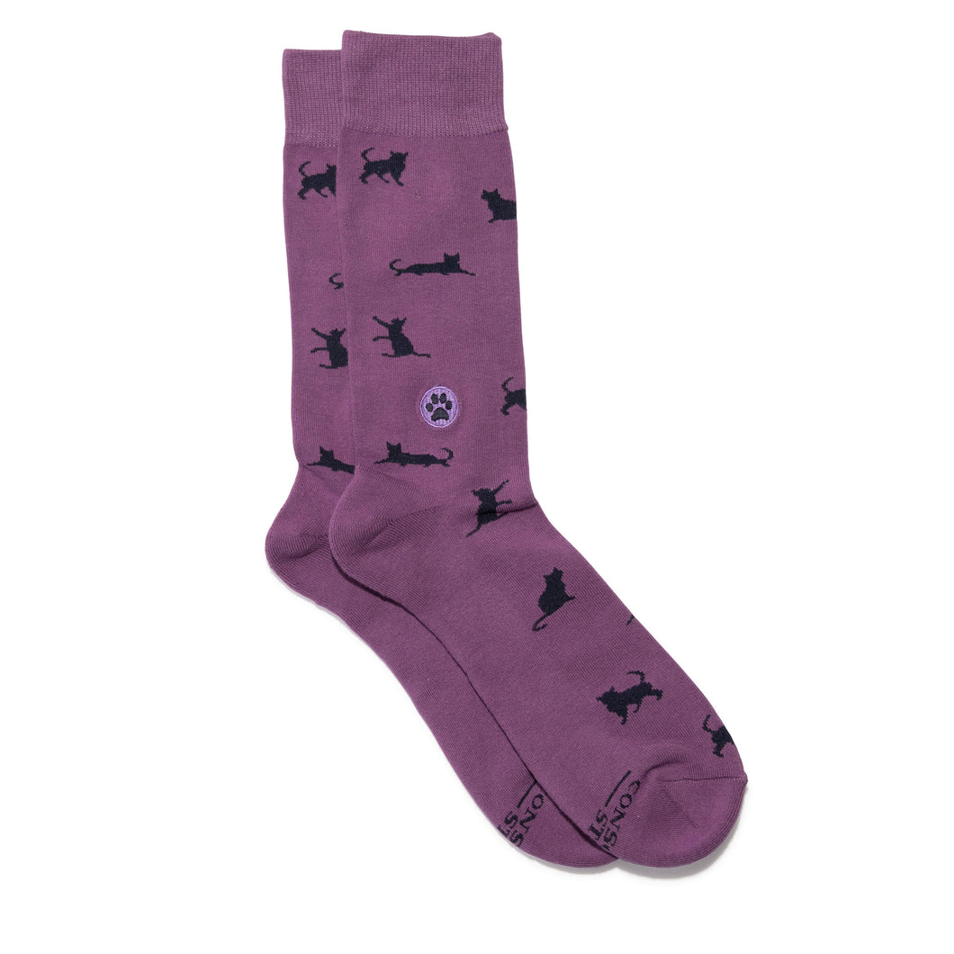 Socks that Save Cats Purple - Small
