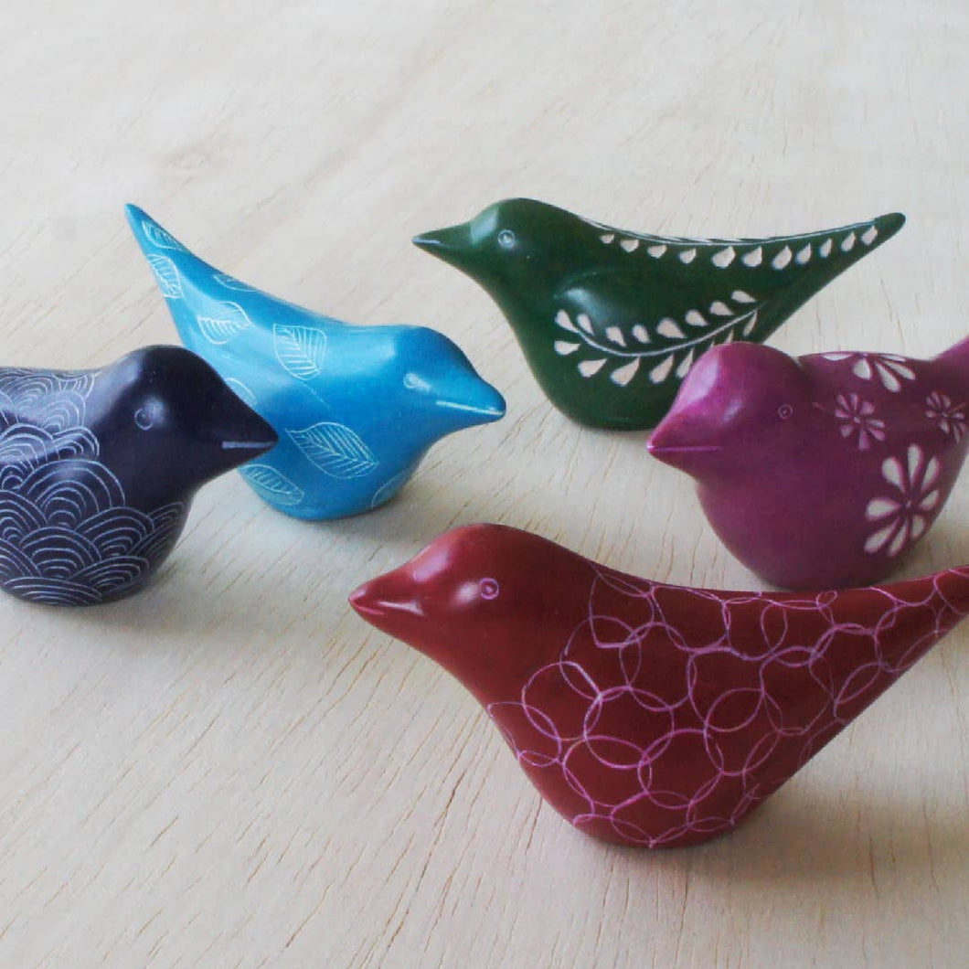 Colorful Birds - Blue/Purple