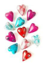 Load image into Gallery viewer, Super Tiny Soapstone Hearts (Swahili African Modern)
