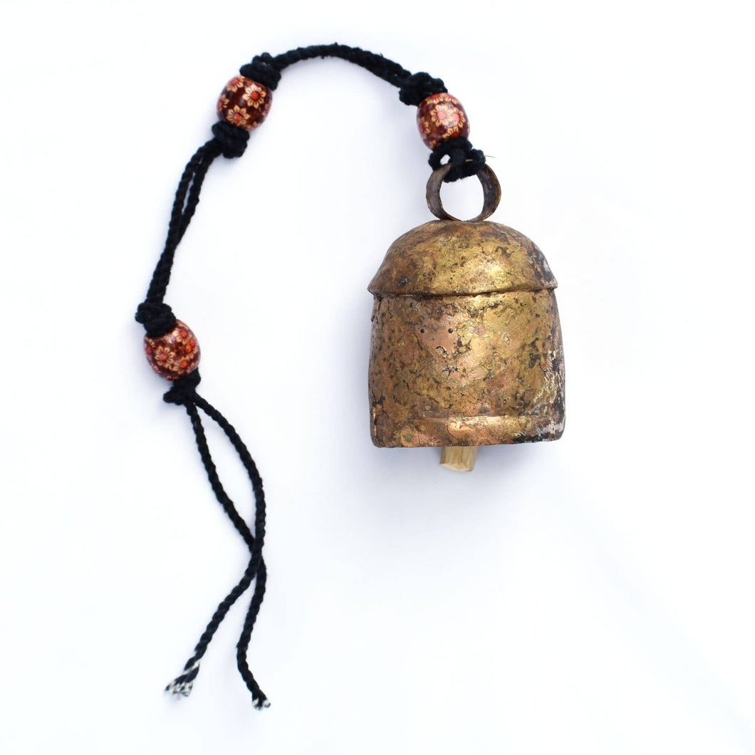 Solo Copper Bell - Small w/Beads