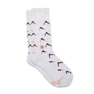 Socks that Support Mental Health (Gray Yogis) -Small