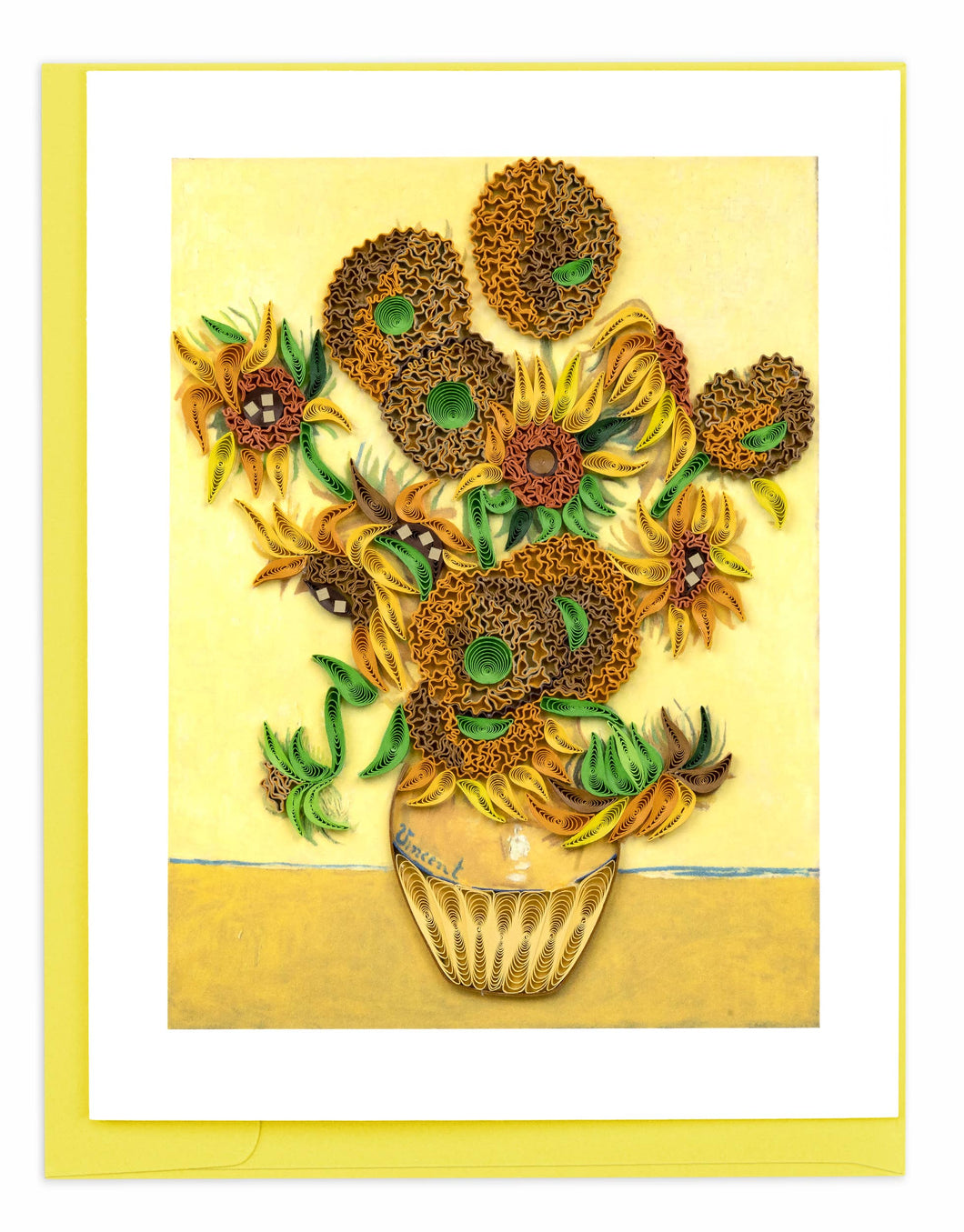 Artist Series - Quilled Sunflowers, Van Gogh Greeting Card