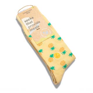 Socks that Provide Meals - Medium (Pineapples)