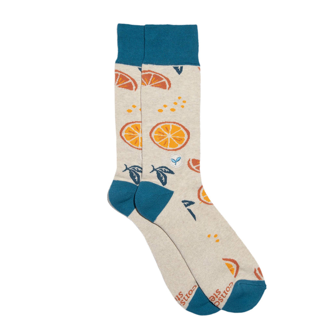 Socks that Plant Trees (Oranges)- Medium