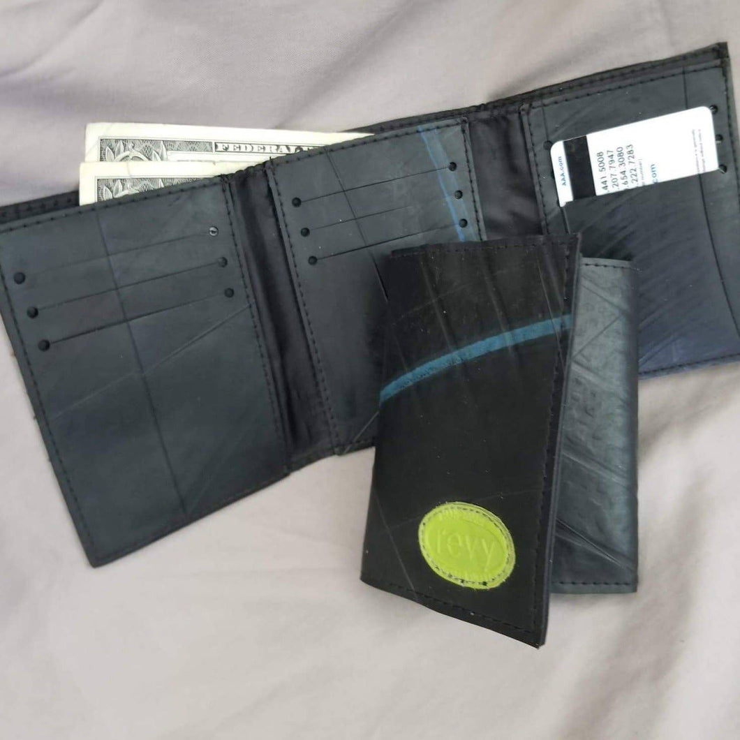 Revved Up Tri-Fold Wallet - Green Logo