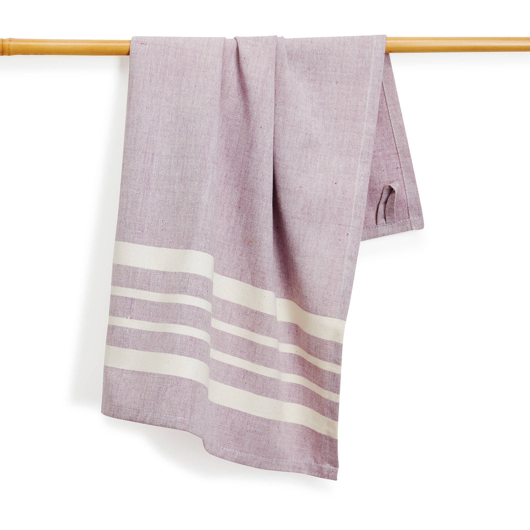 EGGPLANT Kitchen Towel, Handwoven Cotton