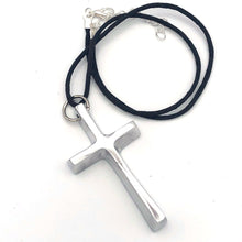 Load image into Gallery viewer, Recycled Aluminum Cross Necklace
