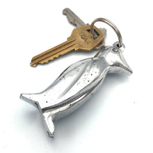 Load image into Gallery viewer, Recycled Aluminum Penguin Keychain
