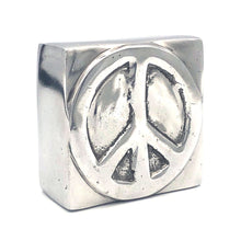 Load image into Gallery viewer, Recycled Aluminum Peace Sign Block
