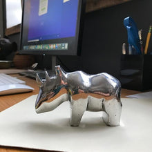 Load image into Gallery viewer, Recycled Aluminum Rhino
