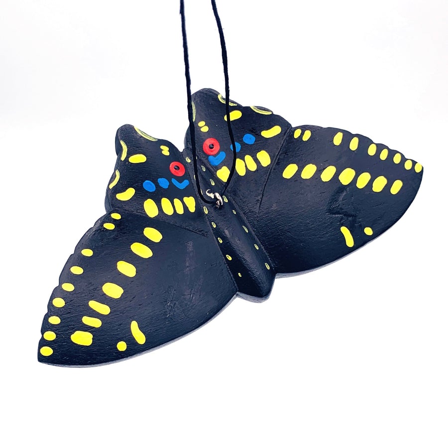 Black Swallowtail Butterfly Balsa Ornament
